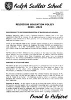 Religious Education Policy 2020 – 2022